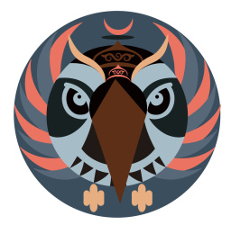 鹰神图腾插画 图腾