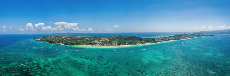 菲律宾夏日长滩岛航拍全景图