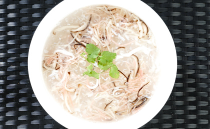 淮扬菜名菜发菜配太湖银鱼羹