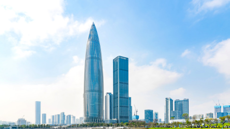 深圳人才公园视野中的高楼大厦景观