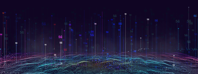 5G点线构成科技感第五代移动通讯技术