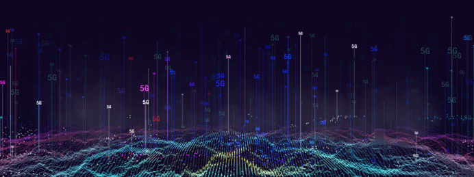 5G点线构成科技感第五代移动通讯技术