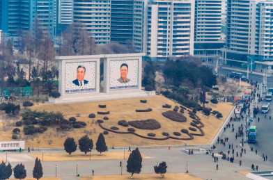 平壤领袖大画像 朝鲜