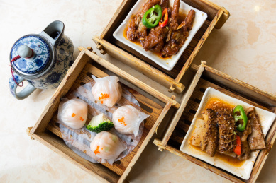 蒸笼点心虾饺凤爪牛百叶