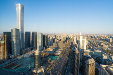 柏悦酒店俯瞰北京城