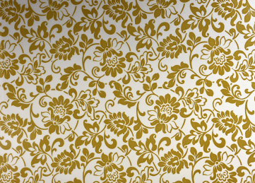 金色田园花纹玻璃膜图案