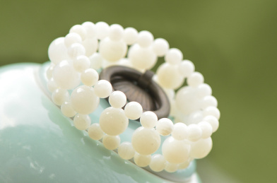 白色砗磲水晶手链