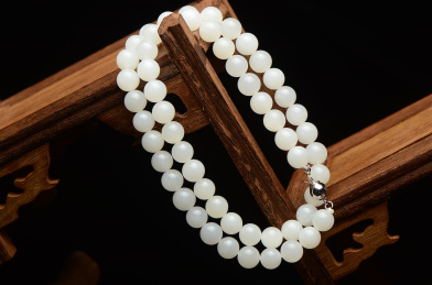 白色砗磲水晶手链项链毛衣链