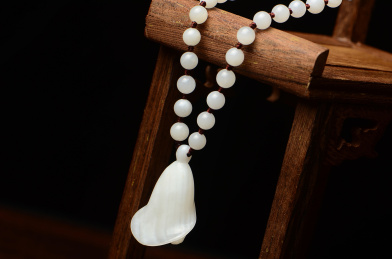 白色砗磲水晶手链项链毛衣链