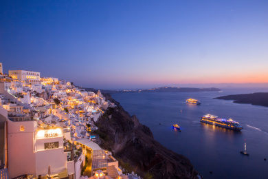 希腊圣托里尼费拉小镇