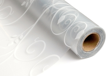 白色田园花纹玻璃贴膜卷材