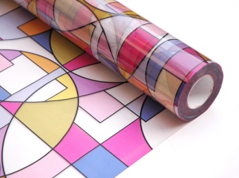 彩色抽象花纹玻璃贴膜