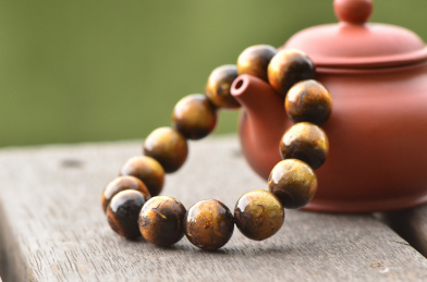 金丝海柳佛珠手串