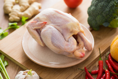 新鲜的食材老母鸡 老母鸡