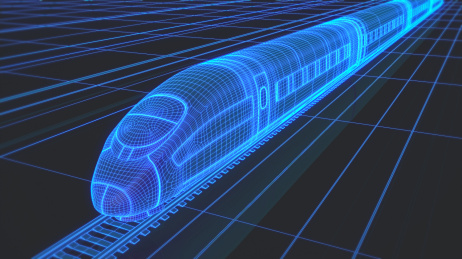 高铁动车组科技三维透视图