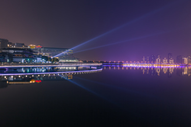 中国苏州工业园区夜景风光