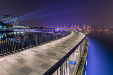 中国苏州工业园区夜景风光