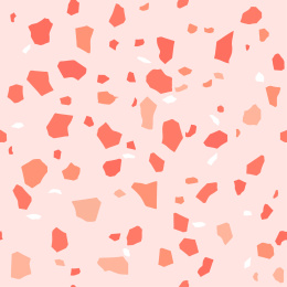 Terrazzo seamless pattern.Living Coral