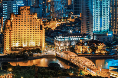 上海城市风光夜景