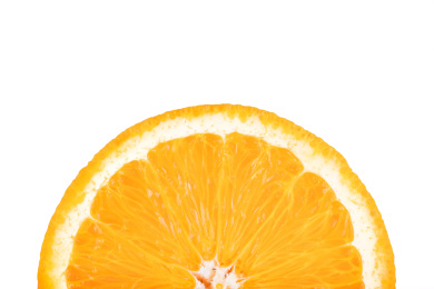 特写背景分离一片橙子