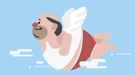 有翅膀的胖老头 天使