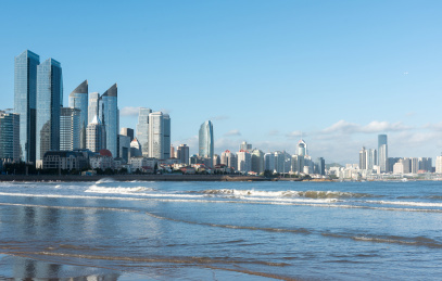 山东青岛栈桥海滨风光