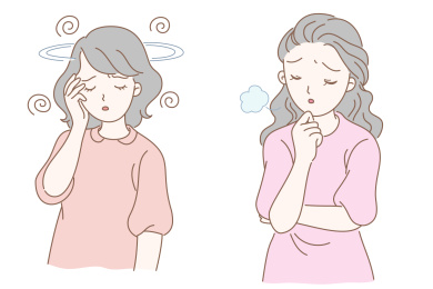 女人头晕，叹气的表情