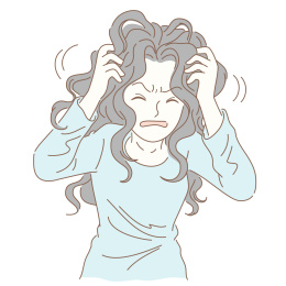 女人的不适，烦躁的表情