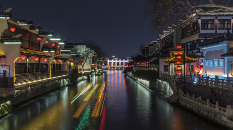 江苏南京夫子庙秦淮风光带秦淮灯会夜景
