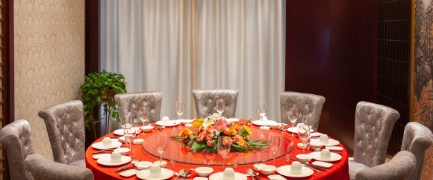 Interior Scene of Chinese Restaurant Room
