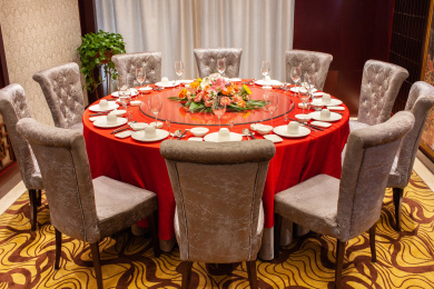 Interior Scene of Chinese Restaurant Room