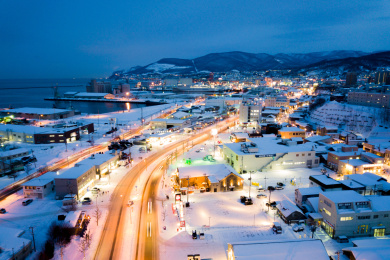日本北海道小樽夜景