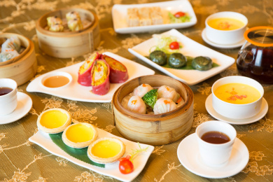 虾饺红米肠蛋挞艾糍美味茶点