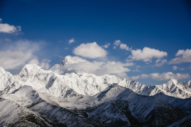 贡嘎雪山风光 西藏