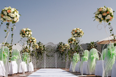 浪漫的室内和室外婚礼场景布置,格调高雅的细节特写