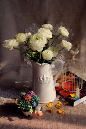 小清新洋牡丹欧式瓶插花