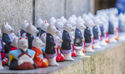 日本京都伏见稻荷大社狐狸