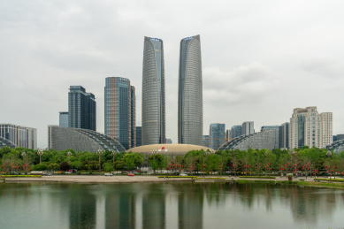 成都金融城办公楼建筑风光