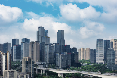 重庆市黄花园大桥和CBD建筑群