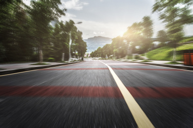 动感模糊逆光沥青公路