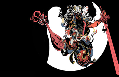 国风天王镇妖插画 宗教