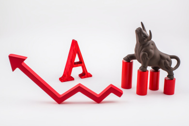 中国股市大A股，指数上涨。