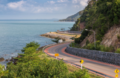 泰国尖竹汶最美公路沿海公路