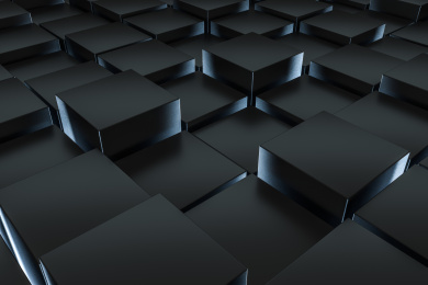 三维渲染，深色方块辉光特效