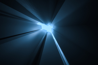 三维渲染，深色方块辉光特效