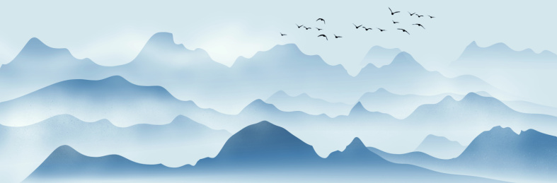 意境水墨山水画