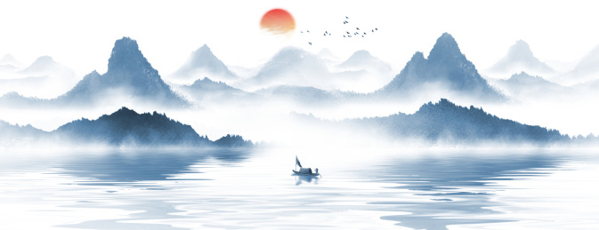 中国风意境水墨山水