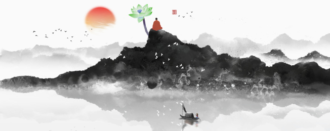 中国风意境水墨山水