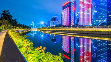 深圳大沙河生态长廊城市夜景景观