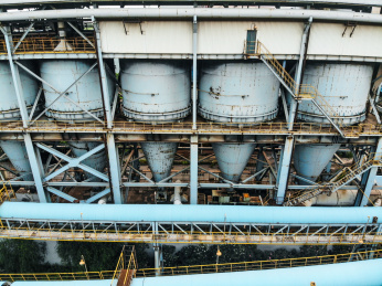 工业区工厂车间航拍景观